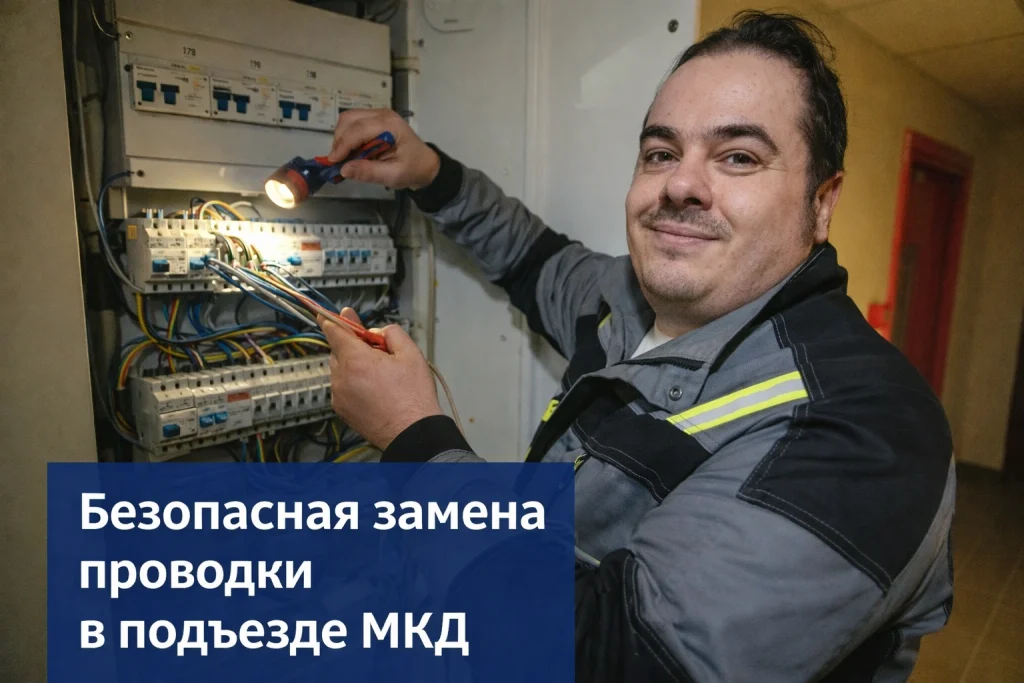 замена электропроводки в подъезде