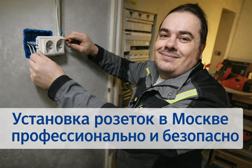 монтаж розеток в квартире