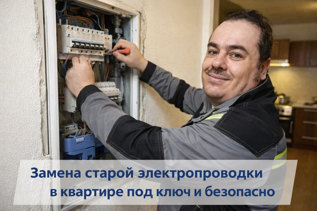 замена проводки в квартире Москва