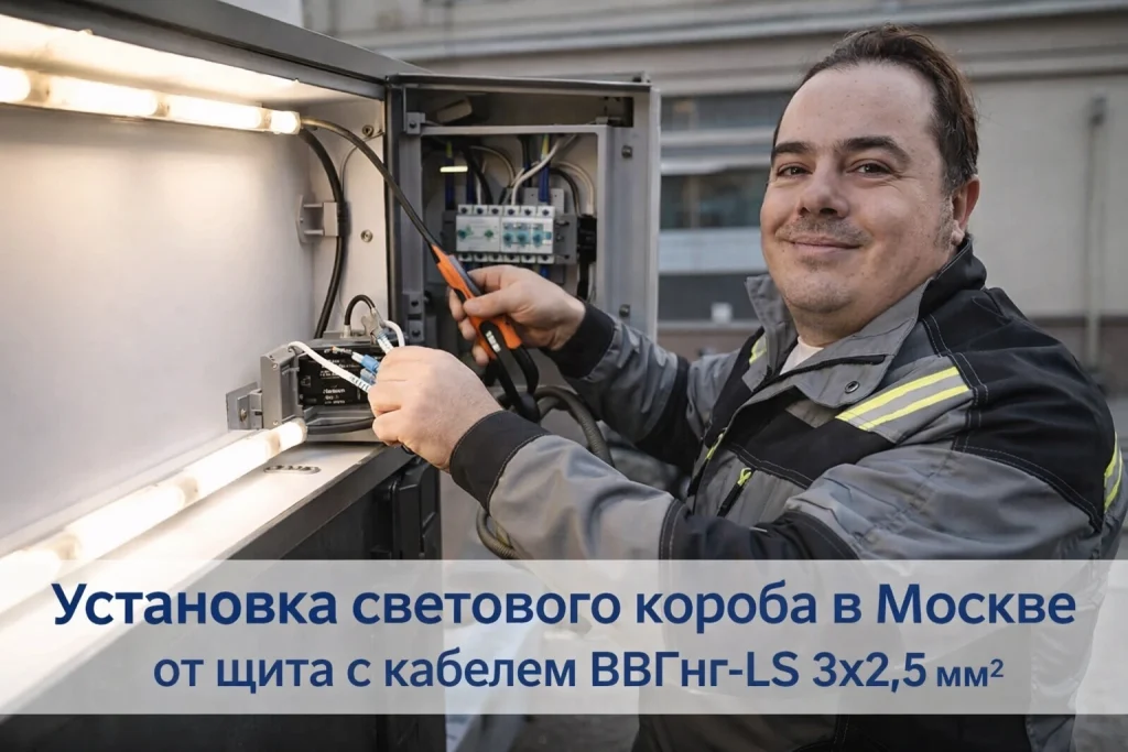 монтаж светового короба