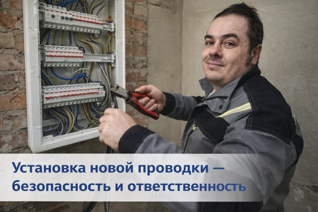 замена электропроводки