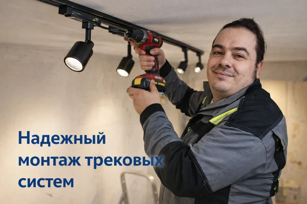 монтаж трекового освещения